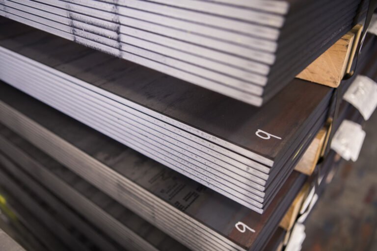 Sheet metal at fabricator workshop