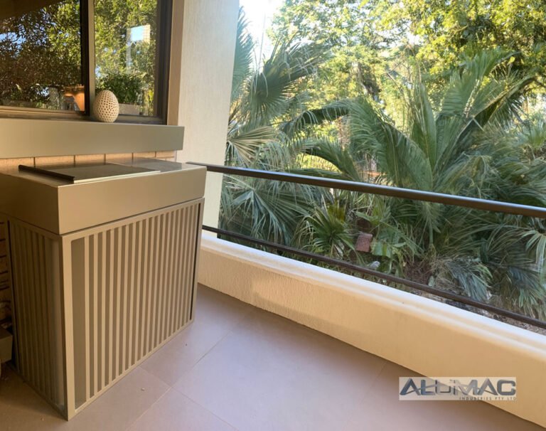 Air Conditioner Shroud with BBQ cover