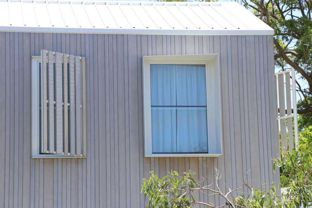 Window shroud and slat screen shroud custom made in Sydney.